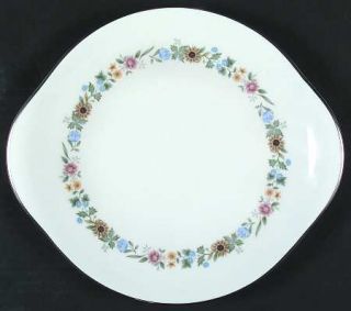 Royal Doulton Pastorale Handled Cake Plate, Fine China Dinnerware   Band Of Flow