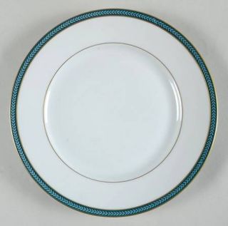 Ceralene Laurier Blue Luncheon Plate, Fine China Dinnerware   Menton/Empire Shap