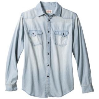 Mossimo Supply Co. Mens Long Sleeve Denim Shirt   Light Indigo XL