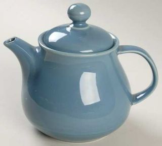 Nancy Calhoun Solid Color Light Blue Teapot & Lid, Fine China Dinnerware   All L