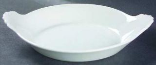 Apilco Classic Whiteware Indiviudual Augratin, Fine China Dinnerware   White,No