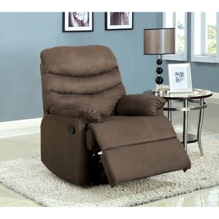 Furniture Of America Dalton Microfiber Coffee Brown Recliner Chair