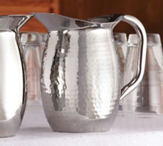 American Metalcraft Bell Pitcher w/ 44.8 oz Capacity & Hammered Finish, Stainless