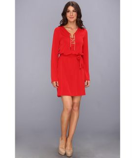MICHAEL Michael Kors Chain Tie Dress Womens Dress (Red)