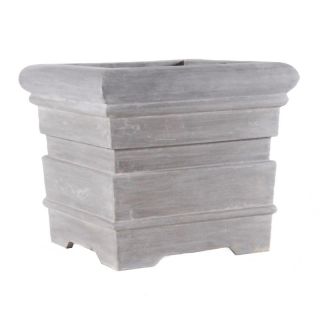 Amedeo Design ResinStone Grooved Roll Rimmed Planter   2506 12G, 35L x 22W x