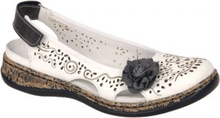 Womens Rieker Antistress Daisy 37   White/Graphite Ornamented Shoes