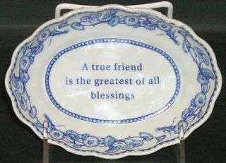 Spode Blue Room Collection 6 Oval Tray, Fine China Dinnerware   Multimotif Blue