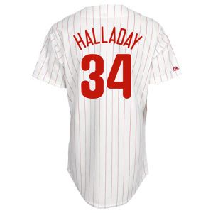 Philadelphia Phillies Roy Halladay Majestic MLB Player Replica Jersey MD