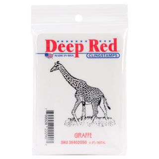 Deep Red Giraffe Cling Stamp