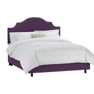 Skyline Twin Bed Brittany Velvet Bed   Purple
