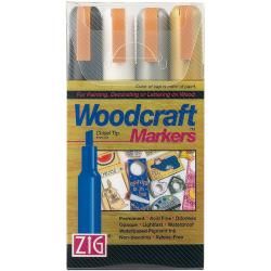 Zig Woodcraft Basic Chisel Tip Markers (pack Of 4)