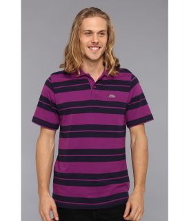 Ecko Unltd Jersey Stripe Polo Mens Short Sleeve Pullover (Purple)