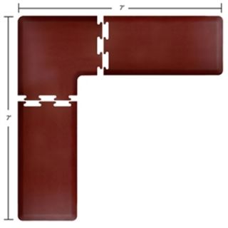 Wellness Mats L Series Puzzle Piece Collection w/ Non Slip Top & Bottom, 7x7x2 ft, Burgundy