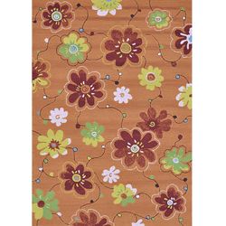 Hand hooked Coventry Spice Floral Rug (76 X 96)
