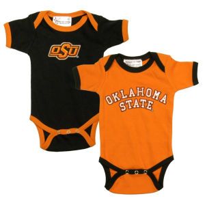 Oklahoma State Cowboys NCAA Infant 2 Pack Contrast Creeper