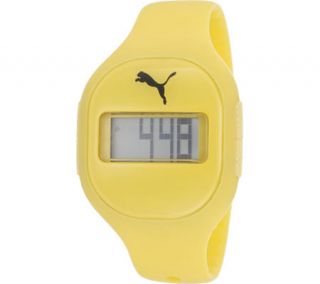 Womens PUMA PU910921007   Yellow Rubber/Silver Chronograph Watches