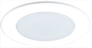 Elco Lighting EL512W Recessed Lighting Trim, 5 Compact Fluorescent Shower Trim White with Albalite Lens