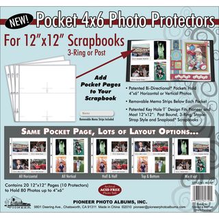 Pocket 4x6 Photo Protectors 12x12 10/pkg