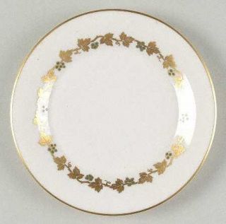 Castleton (USA) Golden Melody Bread & Butter Plate, Fine China Dinnerware   Gree