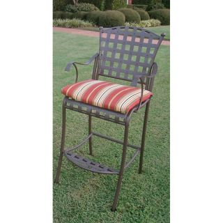 Blazing Needles Outdoor 20 x 17 in. Bistro Chair Cushion   Set of 2 Emerald  