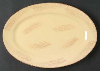 Tag Ltd Sonoma Yellow 12 Oval Serving Platter, Fine China Dinnerware   Ironston