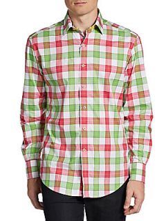 Wipe Out Plaid Sportshirt   Red Green