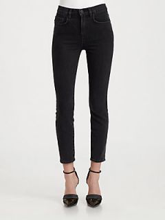 Proenza Schouler High Rise Cropped Skinny Jeans   Washed Black