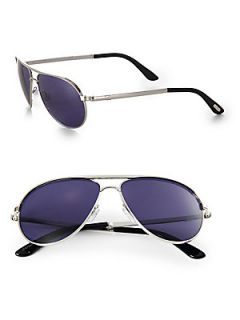 Tom Ford Eyewear Marko Metal Aviator Sunglasses   Grey