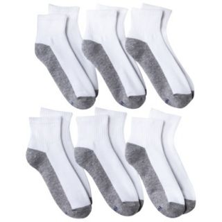 Hanes Boys 7 Pack Socks   White L