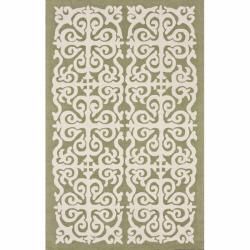 Nuloom Handmade Marrakesh Fez Green Wool Rug (5 X 8) (GreenPattern AbstractTip We recommend the use of a non skid pad to keep the rug in place on smooth surfaces.All rug sizes are approximate. Due to the difference of monitor colors, some rug colors may