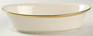 Lenox China Eternal 8 Oval Vegetable Bowl, Fine China Dinnerware   Wide Gold Tr