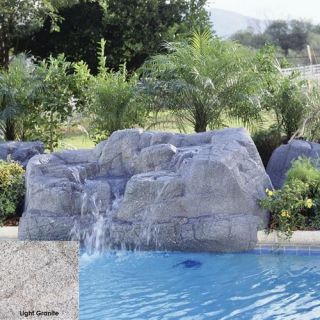 Interfab 4500T22 2400 GPH Vail Pool Side Waterfall, 85x 57x 26 Light Granite w/ Pump amp; Plumbing