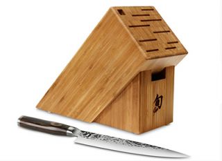 Shun 2 Piece Build A Block Set w/ 8 Chefs Knife & 11 Slot Bamboo Block