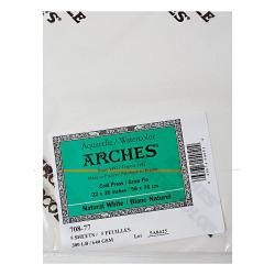 Arches 22 inch X 30 inch Cold Press Watercolor Paper Sheet (White 22 inches x 30 inchesPaper weight 300 poundsQuantity One sheetFinish Cold pressColor White )