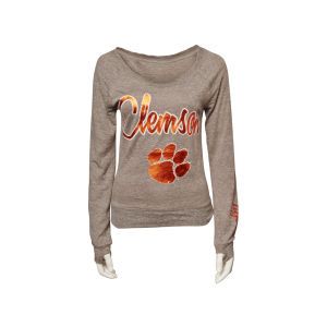 Clemson Tigers NCAA Womens Tanner Knobi Fleece Scoopneck T Shirt