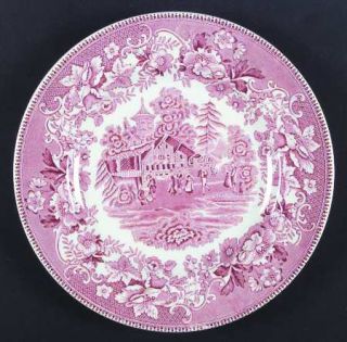 Wedgwood Avon Cottage Pink (Smooth) Dinner Plate, Fine China Dinnerware   Pink F