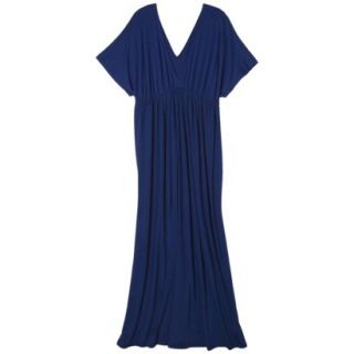 Merona Womens Plus Size Short Sleeve Maxi Dress   Waterloo Blue 3