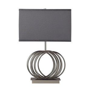 Dimond Lighting DMD D2057 Ekersall Table Lamp with Grey Faux Silk Shade   Grey F