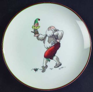 Fitz & Floyd Variations Santas Salad Plate, Fine China Dinnerware   Different Sa