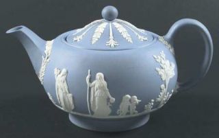 Wedgwood Cream Color On Lavender Jasperware Teapot & Lid, Fine China Dinnerware