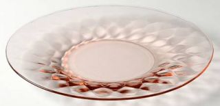 Heisey Thin Pink (Diamond Optic) Luncheon Plate   Line #4182, Flamingo/Pink, Dia