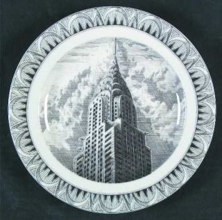 222 Fifth (PTS) Slice Of Life Chrysler Building Salad Plate, Fine China Dinnerwa
