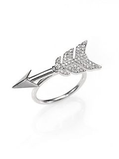 Jade Jagger Diamond and Sterling Silver Arrow Ring   Silver