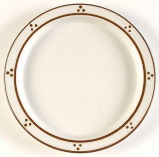 Dansk Fredriksborg Brown Salad Plate, Fine China Dinnerware   Bistro, Brown Dots