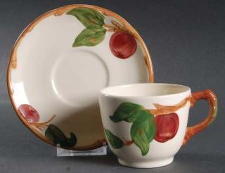 Franciscan Apple (American Backstamp) Flat Cup & Saucer Set, Fine China Dinnerwa