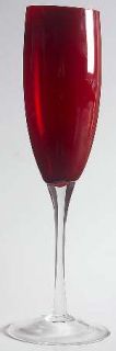 Elements Etz3 Fluted Champagne   Ruby Bowl,Clear Smooth Stem,No Trim
