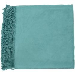 Woven Cane Rayon From Bamboo And Cotton Throw (Teal  Dimensions 50 inches wide x 67 inches long Materials Rayon from Bamboo, cotton Care instructions Spot clean The digital images we display have the most accurate color possible. However, due to differ
