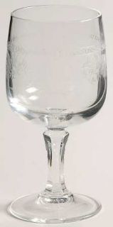 Cristal DArques Durand Matignon Cordial Glass   Etch