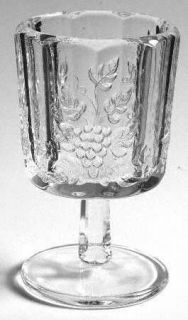 Westmoreland Paneled Grape Clear Oversize Wine   Stem #1881, Clear, Grape Design
