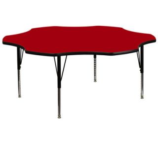 FlashFurniture Flower Activity Table XU A60 FLR  Finish Red